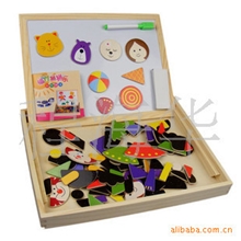 木质早教拼拼乐磁性儿童拼图益智玩具磁性拼拼乐