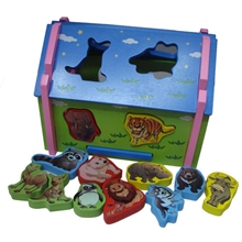 优质木制玩具可以拆装的动物屋不同动物进不同的行政宽