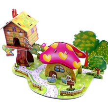 定做纸制拼图森禾3d立体拼图厂家义乌拼图拼图模型diy小屋