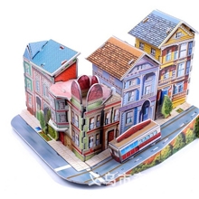 厂家热销玩具拼图纸拼图DIY益智玩具建筑立体拼图批发