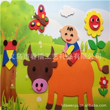 厂家批发eva幼儿益智拼图儿童手工制作贴图eva立体拼图粘贴图