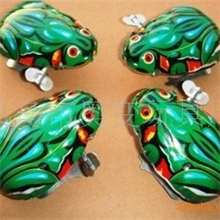 批发供应怀旧玩具铁皮青蛙上链青蛙发条玩具怀旧玩具收藏33