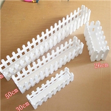 实木小栅栏杆白色田园篱笆假花木质围栏装饰花阳台护栏