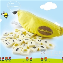高品质香蕉拼词游戏bananagrams英文拼字游戏益智玩具043