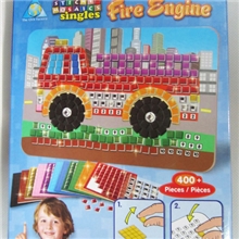 正品ORBDIY儿童马赛克EVA数字贴纸拼图消防车