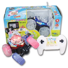 3004遥控翻斗车（带电灯光音乐)超级翻滚特技赛车遥控打滚车640