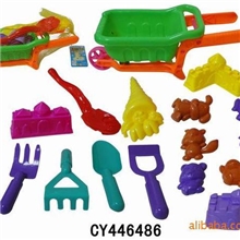 【2011新品推荐】儿童塑胶玩具/过家家玩具/沙滩玩具/推车16PCS组