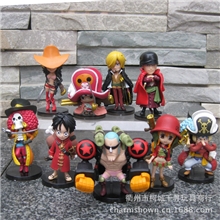 海贼王动漫Q版67代9款最强装备红衣剧场版乔巴公仔手办摆件批发