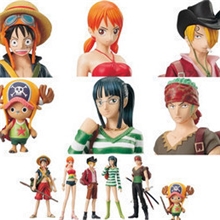 海贼王动漫剧场版13代6款绿色底板路飞乔巴人物手办公仔摆件
