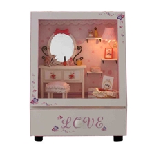 Y-001完美恋人带灯DIY小屋diy音樂盒首饰盒DIY模型小屋精品