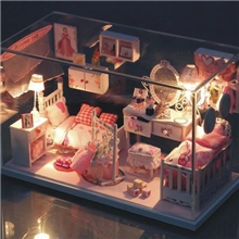 弘达diy小屋批发圣诞节日礼物带灯防尘罩梦幻公主房创意礼物