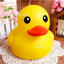 卡通大黄鸭存钱罐大号鸭子储蓄罐创意生日礼物搪胶硬币储钱罐