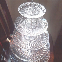 供应透明多层果盘塑料多层果盘圣诞果盘可组五层多层果盘