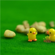 1:12娃娃屋迷你动物模型【小黄鸭子】DIY香港大黄鸭仿真挂饰吊坠