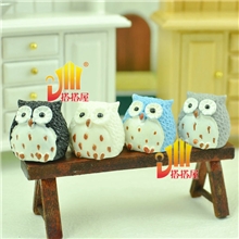 迷你动物模型【猫头鹰】DIY挂饰吊坠微景观模型设计配件袖珍场景