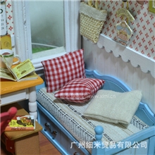 DIY手工小屋布艺成品配件【迷你靠垫抱枕】温馨回忆暖暖密语适用