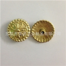 高档黄铜皮具装饰扣纯黄铜制作纯铜硬币扣菊花款财布扣
