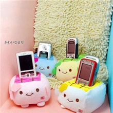 超可爱创意豆腐宝宝手机座毛绒手机座4色41g招代理一件代发