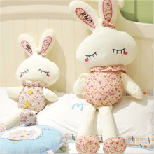 超可爱Love兔兔子公仔碎花兔毛绒玩具咪兔娃娃批发价销售