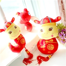 15CM财神蛇唐装福蛇7尺寸蛇生肖毛绒玩具