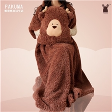 帕库玛毛绒抱枕手捂毯子三合一超厚创意卡通可爱车用