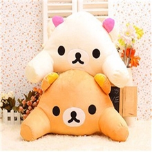 底价促销毛绒玩具批发轻松熊腰枕靠垫腰靠轻松小熊腰枕55CM