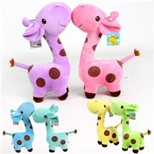 热销毛绒玩具批发彩色长颈鹿毛绒公仔玩具店热销毛绒玩具