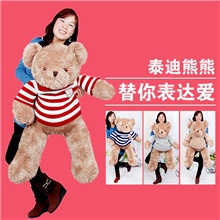 热销穿衣泰迪熊批发正版字母泰迪熊公仔玩偶情侣生日礼物