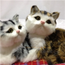 2013热销时尚情侣布垫猫仿真皮毛动物工艺礼品家居摆件旅游产品