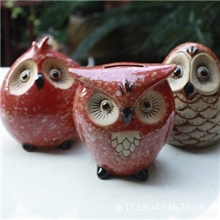 厂家直销储蓄罐猫头鹰储蓄罐创意猫头鹰储蓄罐7857