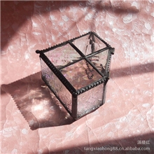 批发新创意礼品欧美工艺玻璃珠宝盒首饰展示盒化妆收纳盒淘宝货源