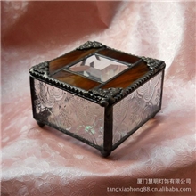 欧美独特玻璃制作工艺高档创意婚庆首饰盒珠宝盒首饰珠宝收纳盒