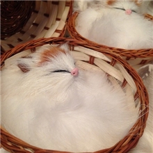 仿真猫咪小睡猫仿真猫超可爱超萌纯手工仿真动物生日礼物
