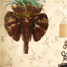 厂家直销大象树脂工艺品独家创意礼品东南亚古典品牌家居挂壁