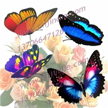 批发12公分仿真花插蝴蝶满天星蝴蝶工艺品散粉蝴蝶工艺品