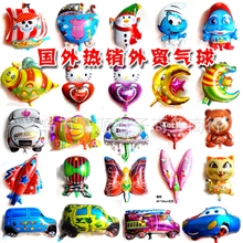 新款国外热销外贸铝膜气球卡通气球蓝精灵圣诞雪人