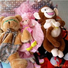 最热销儿童毛绒玩具动物杂款库存货双肩背包书包时尚拎包7元每只