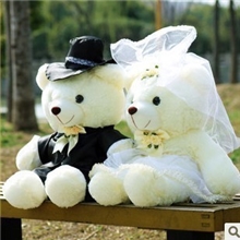 厂家供应婚纱熊公仔毛绒玩具婚纱泰迪熊限量版泰迪熊