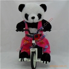 三轮车玩具电动骑车熊猫骑车唱歌