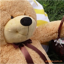 专业生产批发微笑熊1.2米毛绒公仔泰迪熊