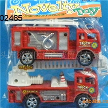 玩具塑料车，回力消防车