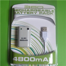 【厂家直供】外贸高品质XBOX360手柄电池包（彩盒装）