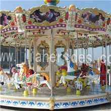 供应经典游乐设备16座新款豪华上传动旋转木马