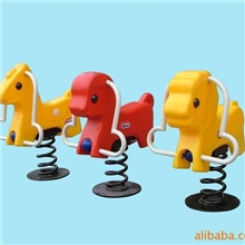 弹簧摇马厂家直销动物翘翘板,卡通动物摇马工程塑料