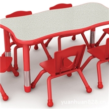 塑料幼儿园课桌椅学校课桌椅升降课桌椅儿童课桌椅波浪边