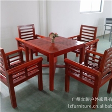 户外实木桌椅供应批发实木桌椅户外实木家具户外家具-LZ2010