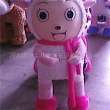 供应无人看管毛绒遥控加投币器电瓶玩具车小白兔系列