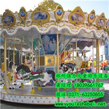 厂家定做旋转木马儿童旋转木马轻松赚钱欢乐谷大摆锤