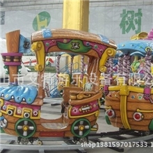 中小型游乐设备供应大火车儿童游乐设施海盗大火车外形独特