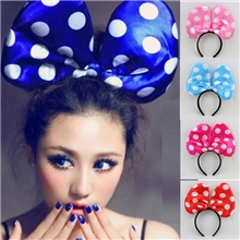 派对用品头饰闪光超大领结发饰头箍发光大蝴蝶结头箍36g
